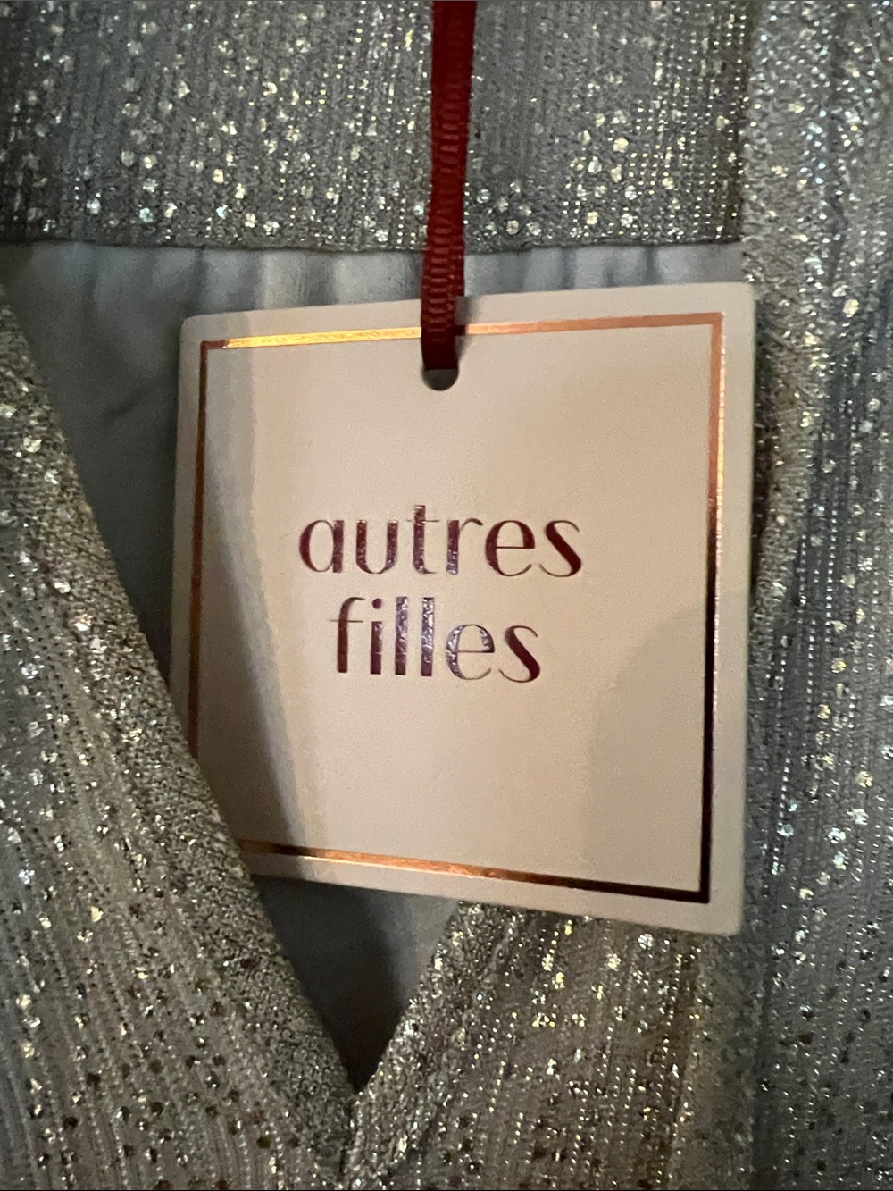 Autre Filles Gold Metallic Ruffle-Neck Blouse - Picture 3 of 6